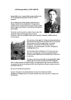 A preview of a PDF biography for Millar, George